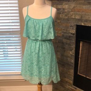 Teal Lace Dress